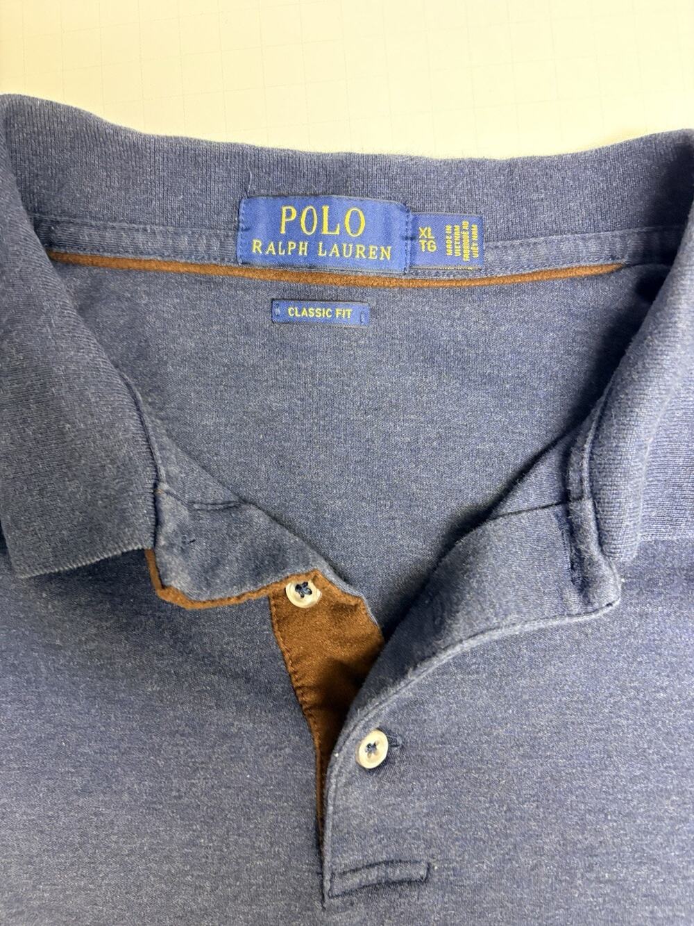 Polo Ralph Lauren Classic fit long sleeve men’s XL blue polo